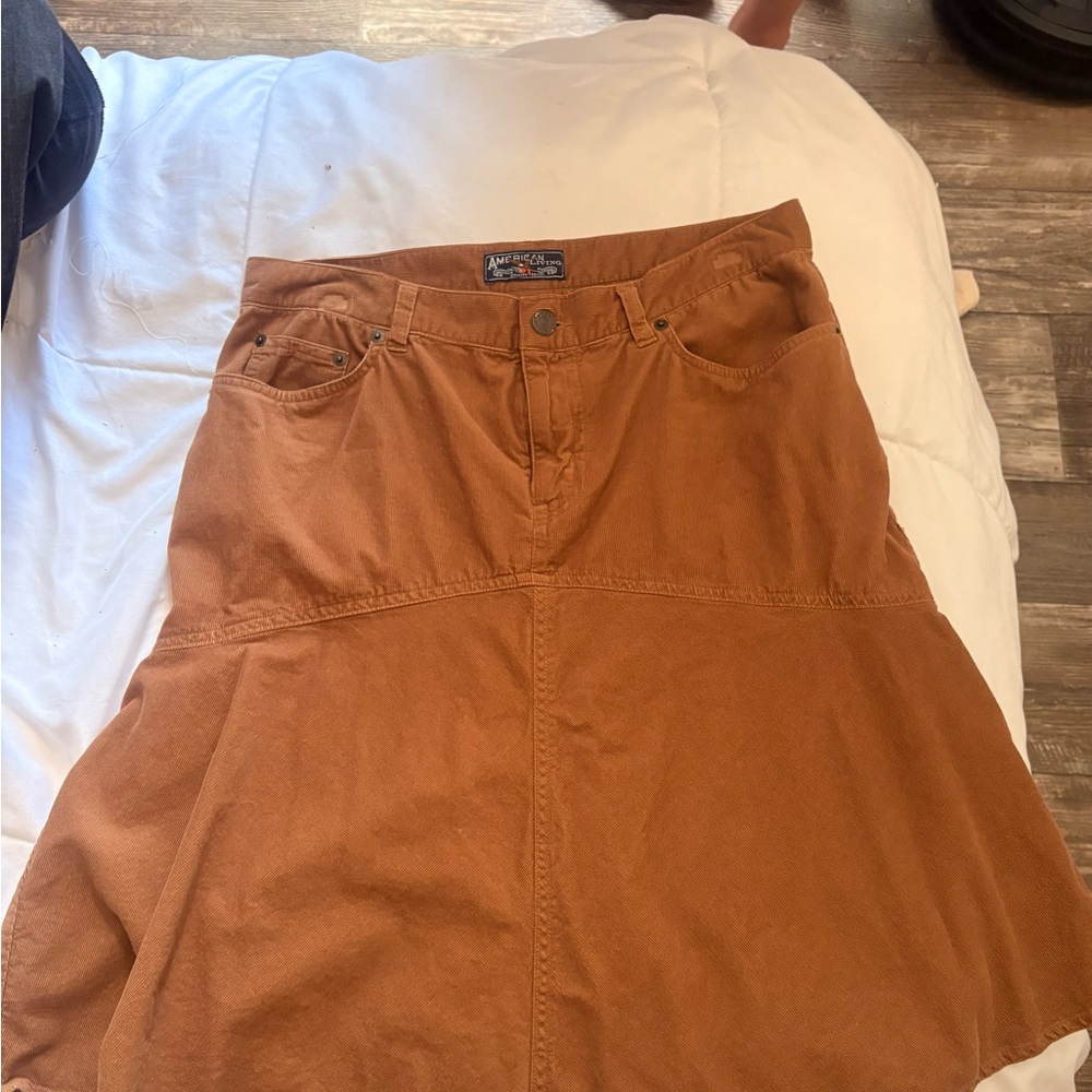 American Living Women's Tan A-Line Skirt